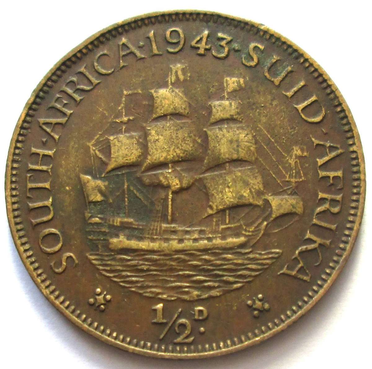1943 Union of South Africa Half Penny