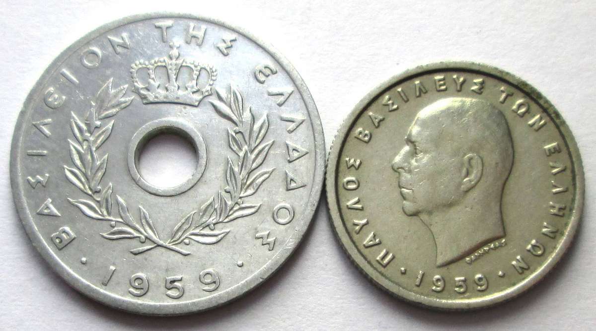 1959 Greece 5 Lepta 10 Lepta