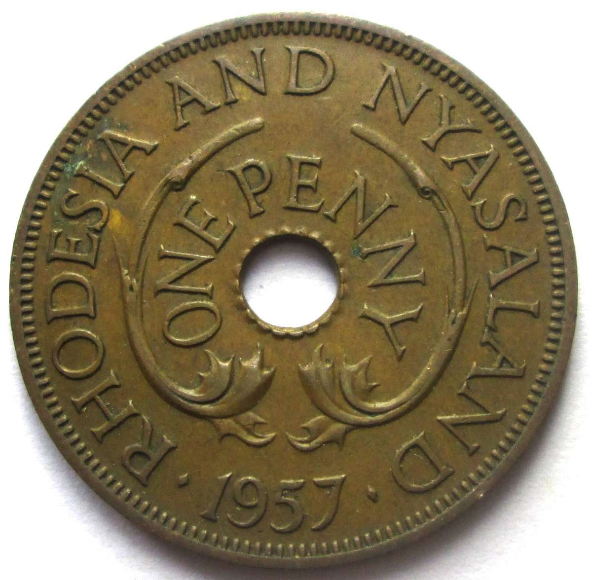 1957 Rhodesia and Nyasaland 1 Penny