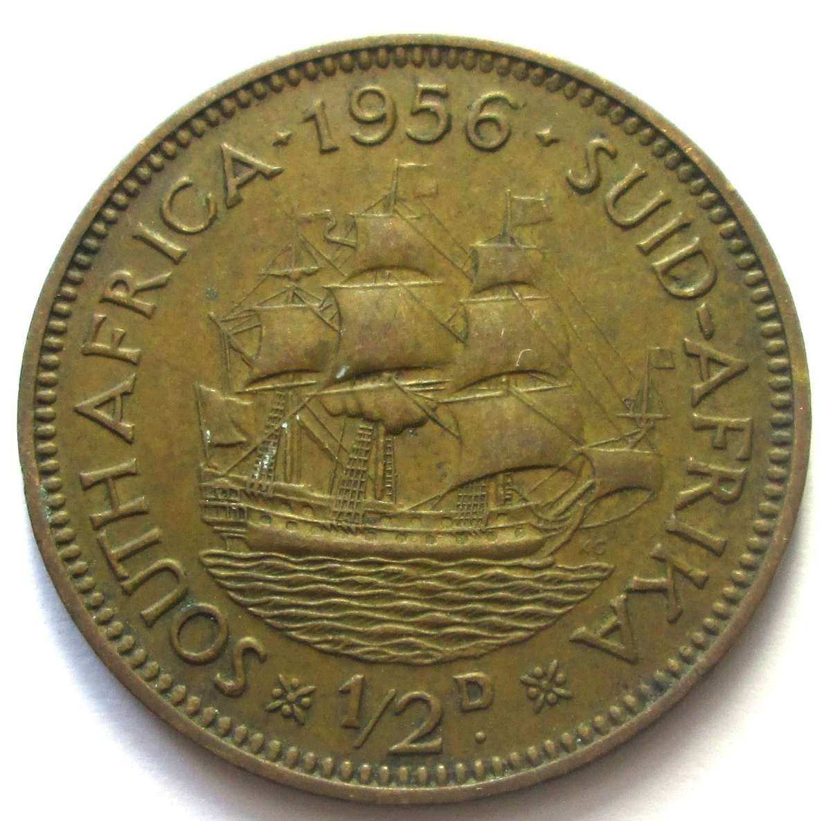 1956 Union of South Africa Half Penny