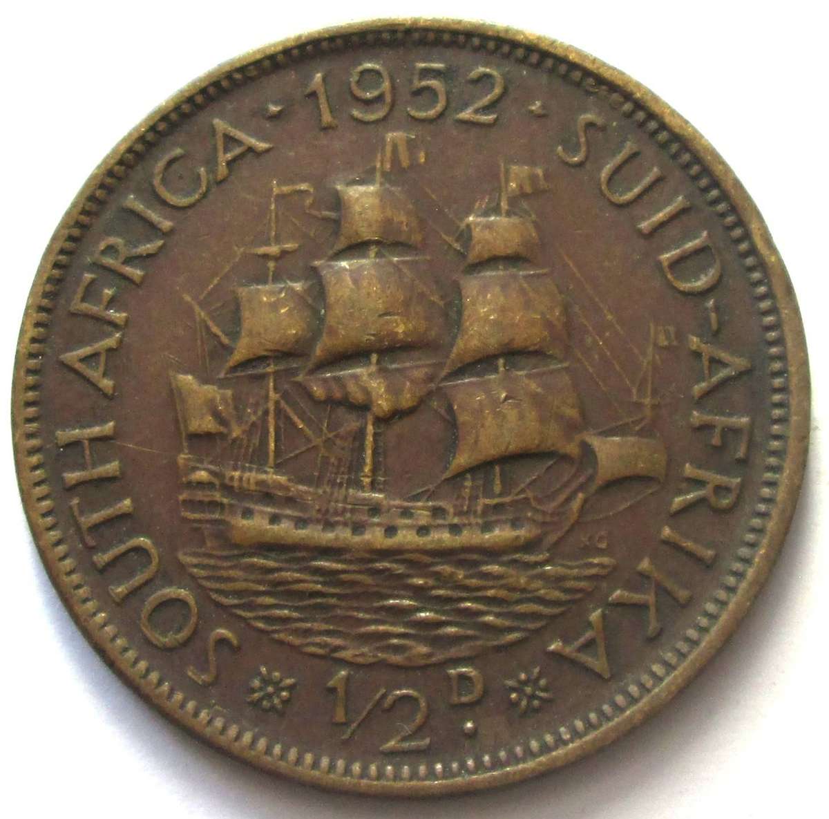 1952 Union of South Africa Half Penny