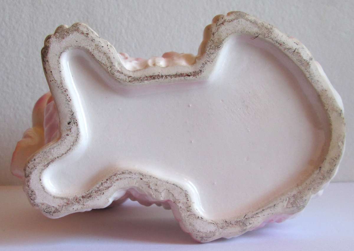 Pink and White Puppy Planter