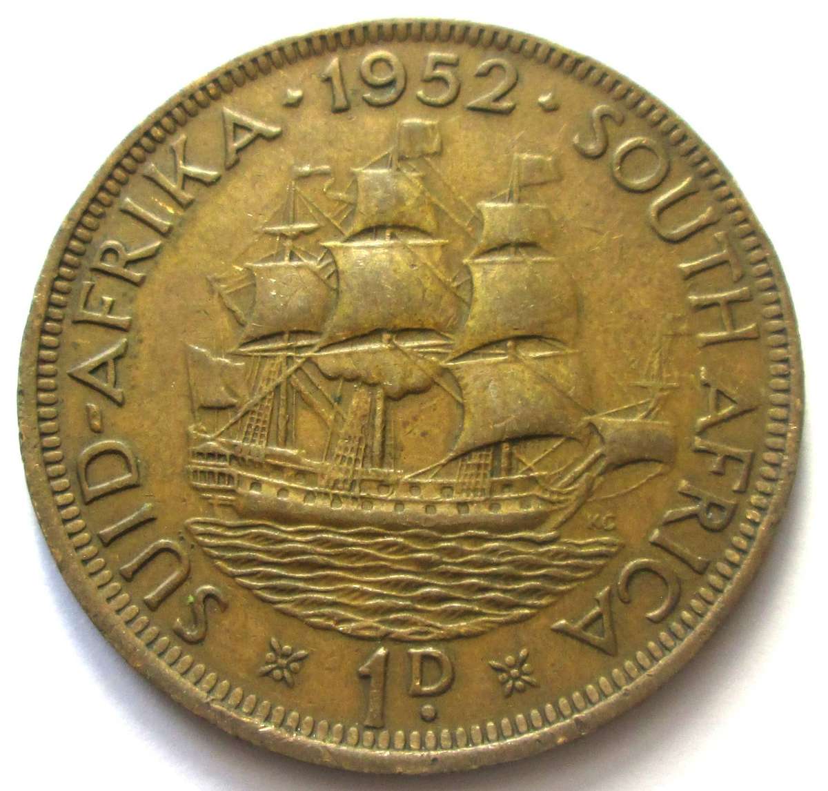 1952 Union of South Africa 1 Penny