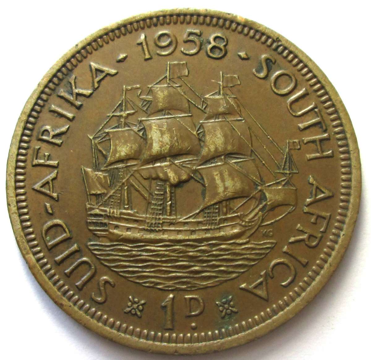 1958 Union of South Africa 1 Penny