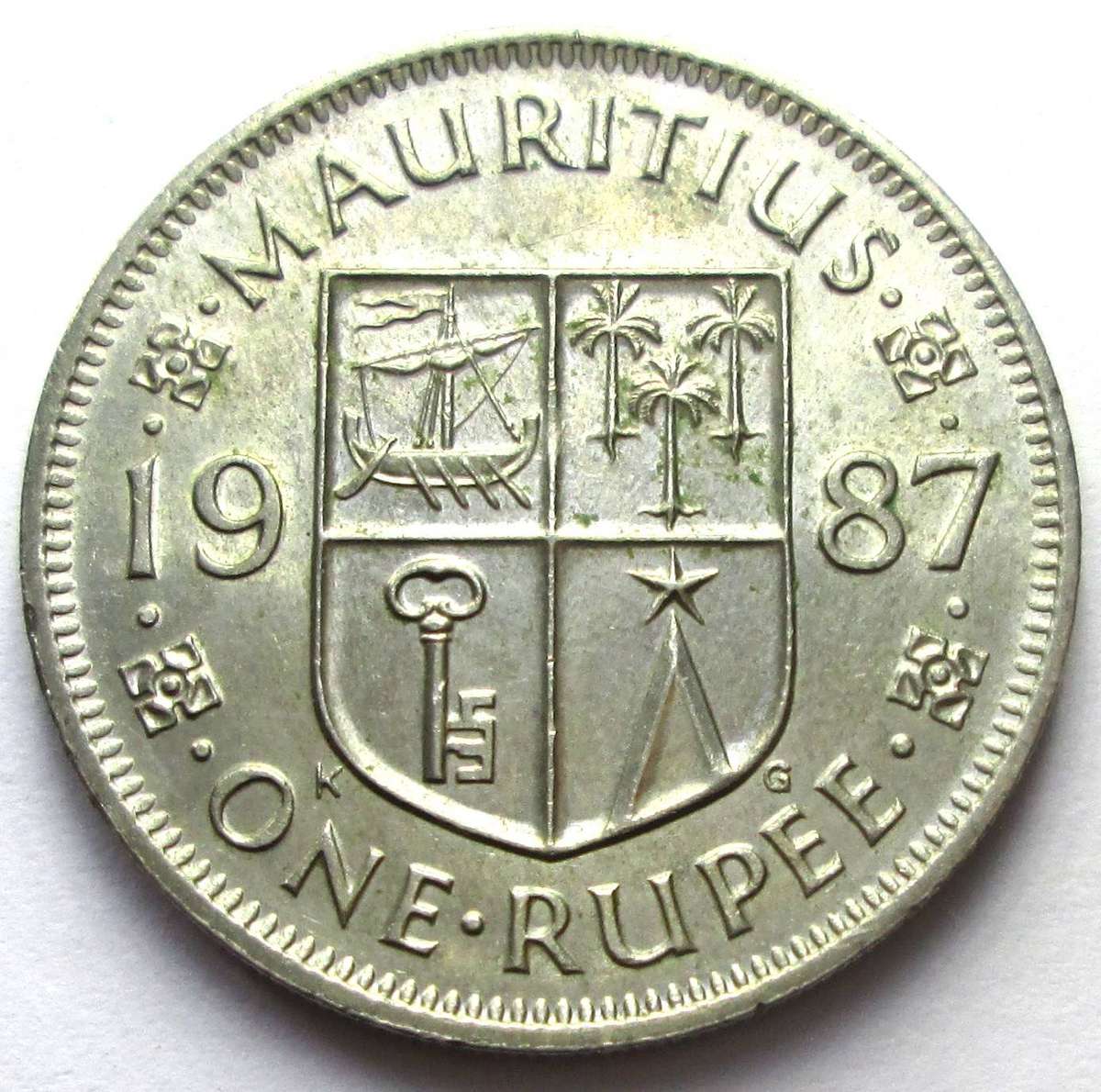 1987 Mauritius 1 Rupee