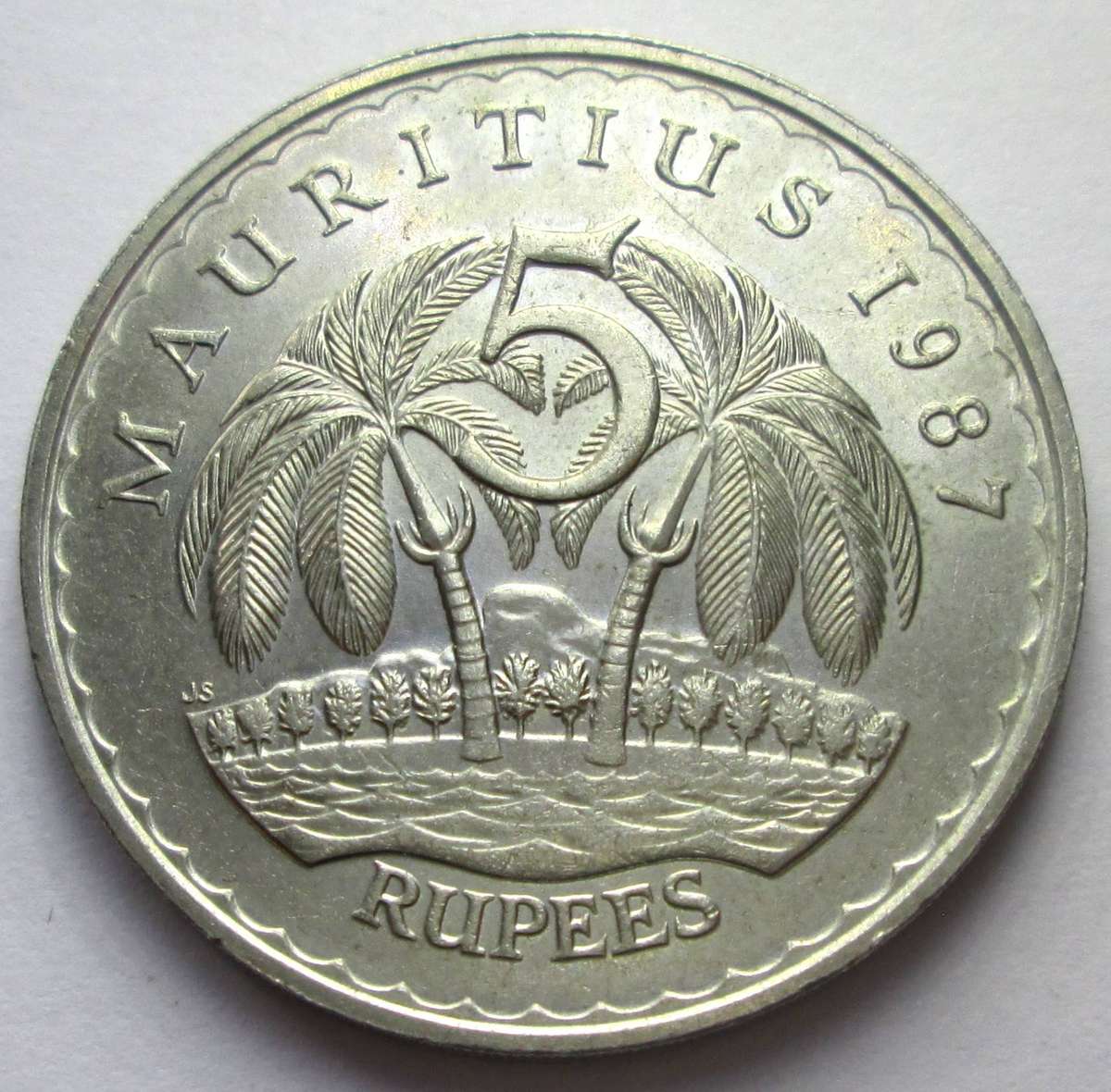 1987 Mauritius 5 Rupees