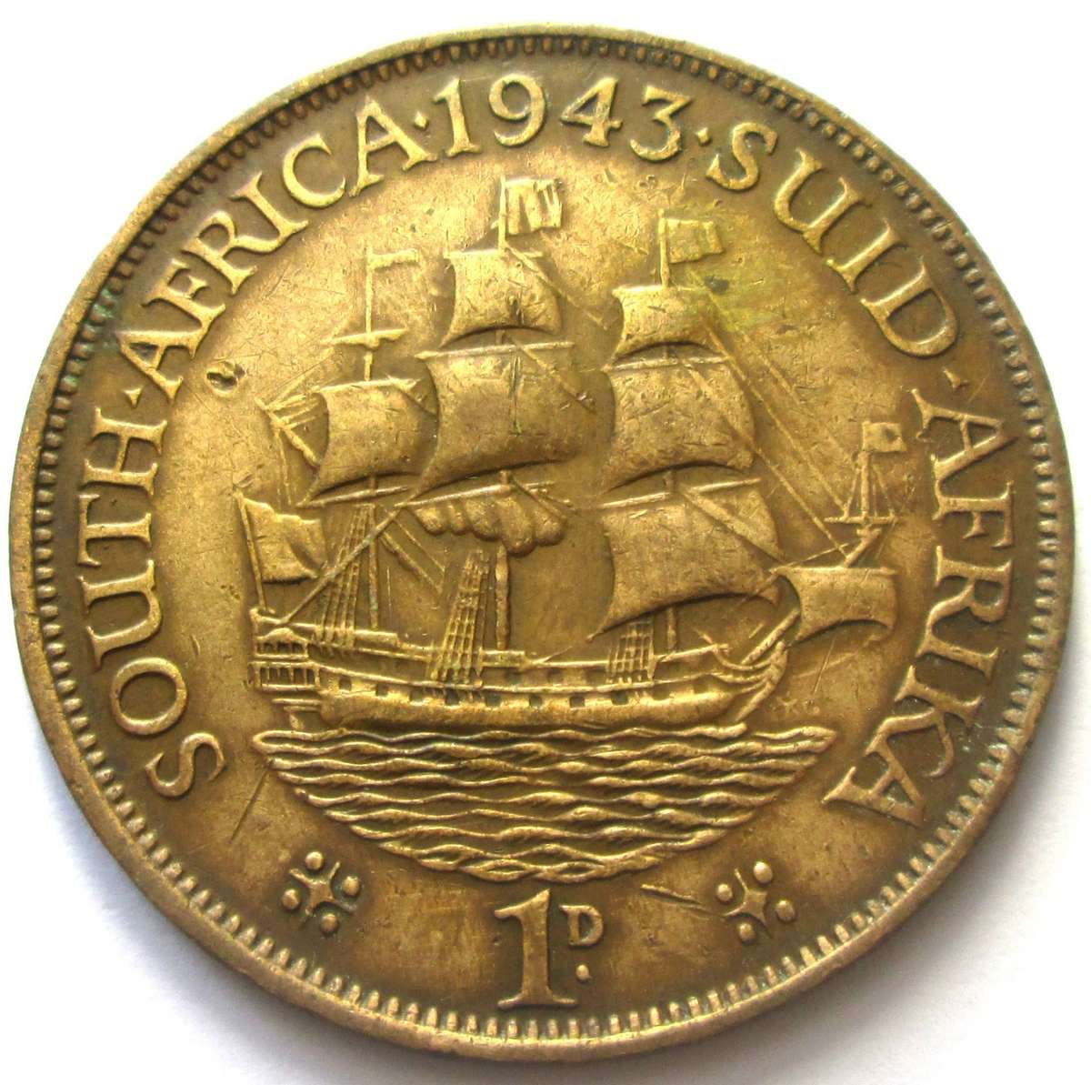 1943 Union of South Africa 1 Penny