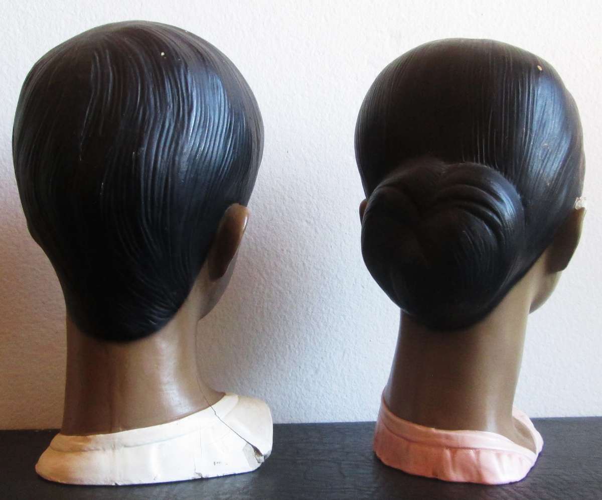 1960 Polynesian Hawaiian Boy and Girl Busts