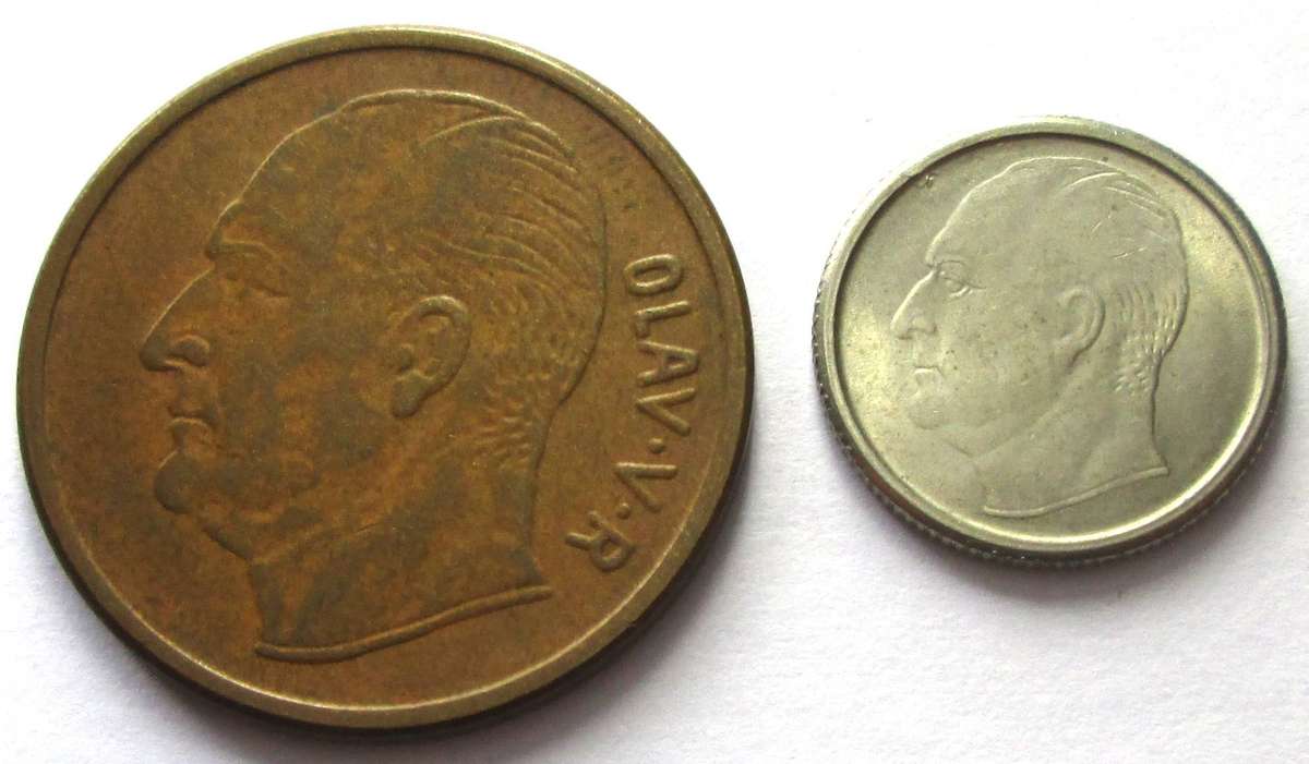 1967 Norway 5 Ore 25 Ore