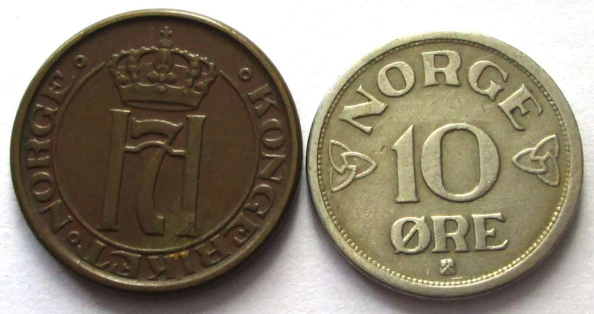 1952 Norway 1 Ore 10 Ore