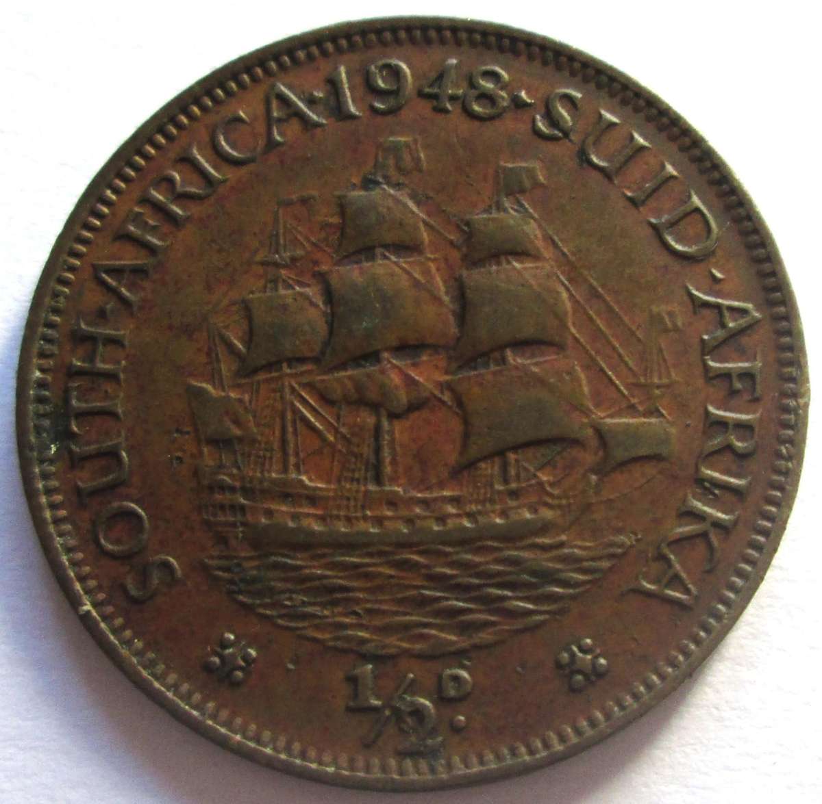 1948 Union of South Africa Half Penny