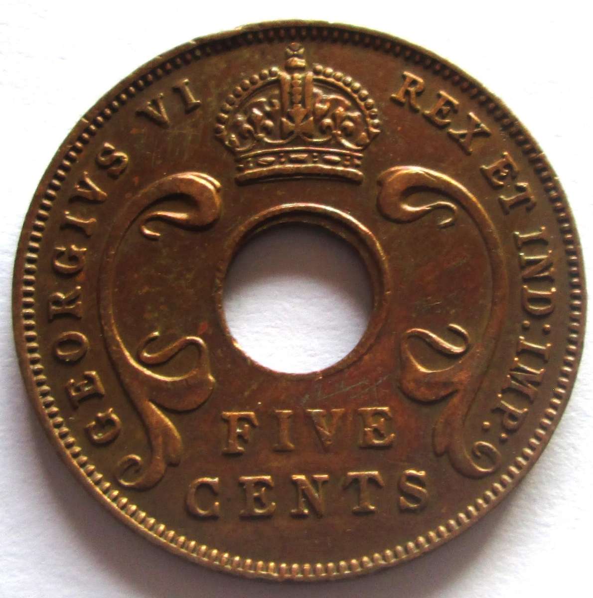 1942 East Africa 5 Cents