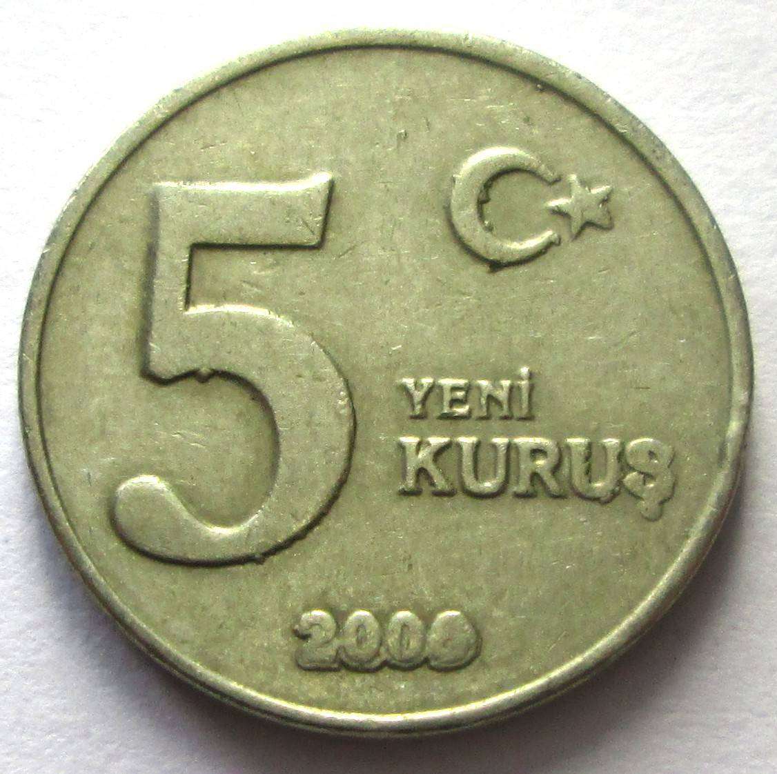 2000 Turkey 5 Kurus