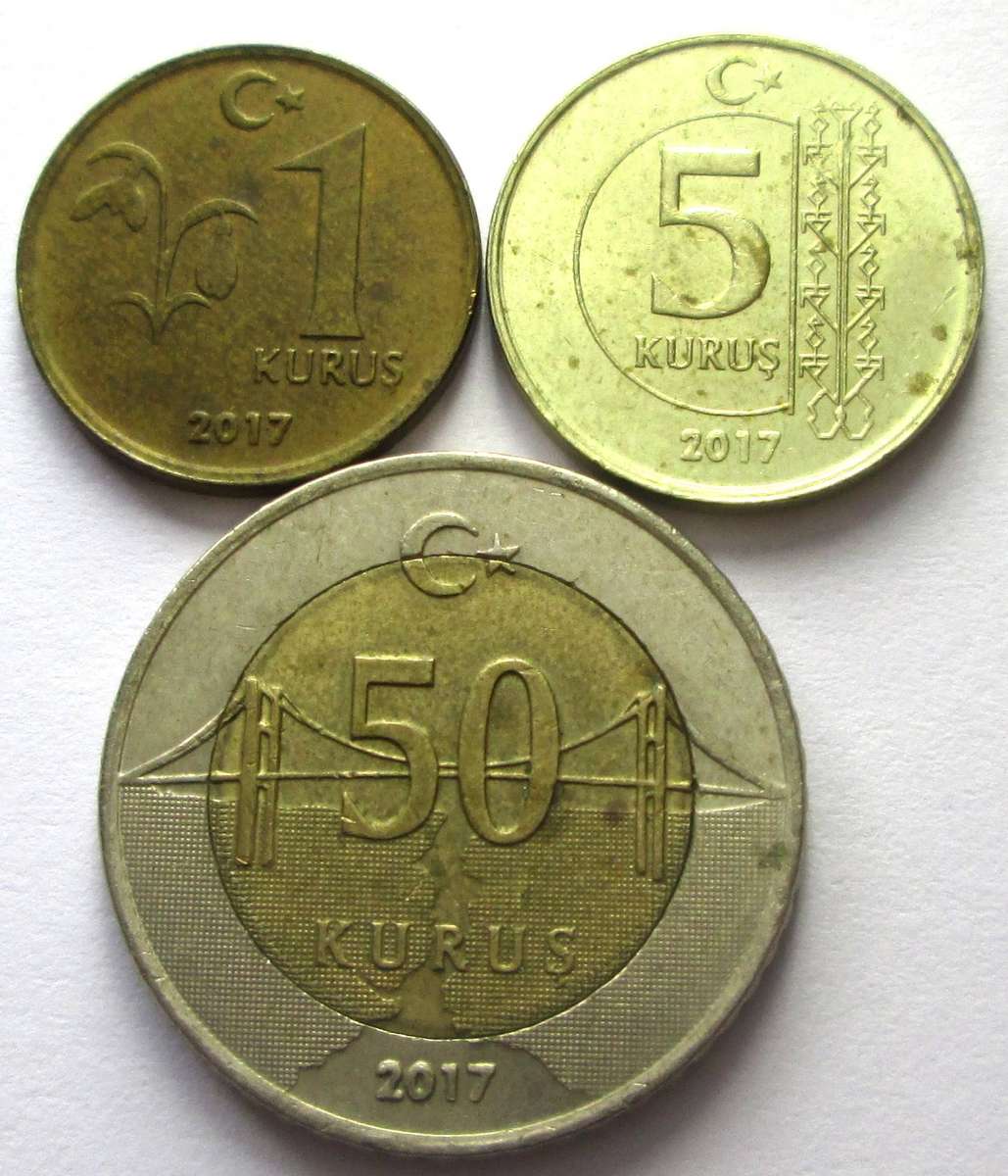 2017 Turkey 1 Kurus 5 Kurus 50 Kurus