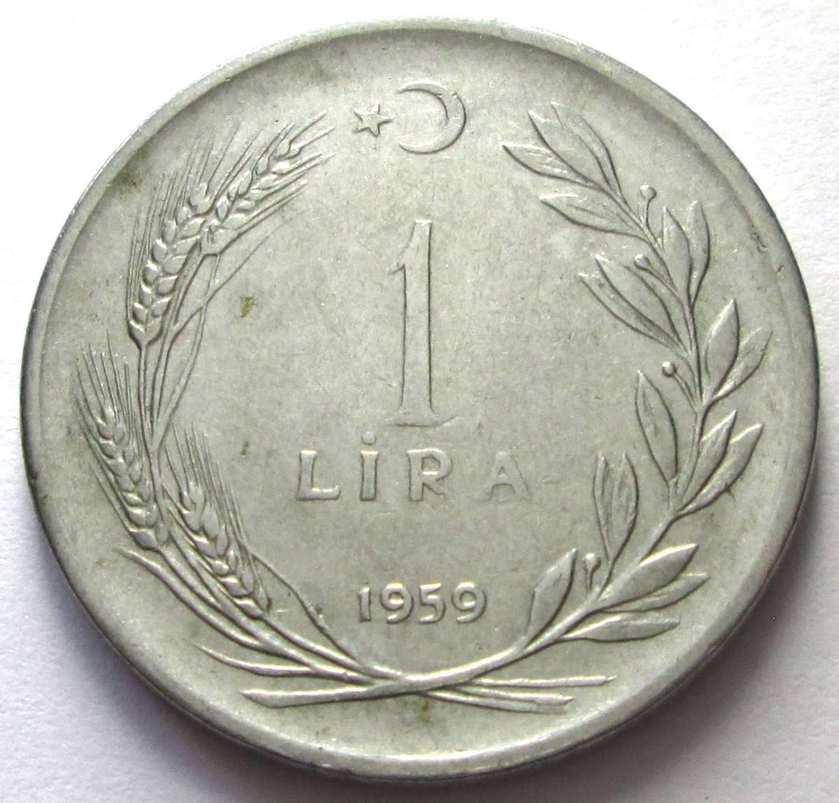 1959 Turkey 1 Lira