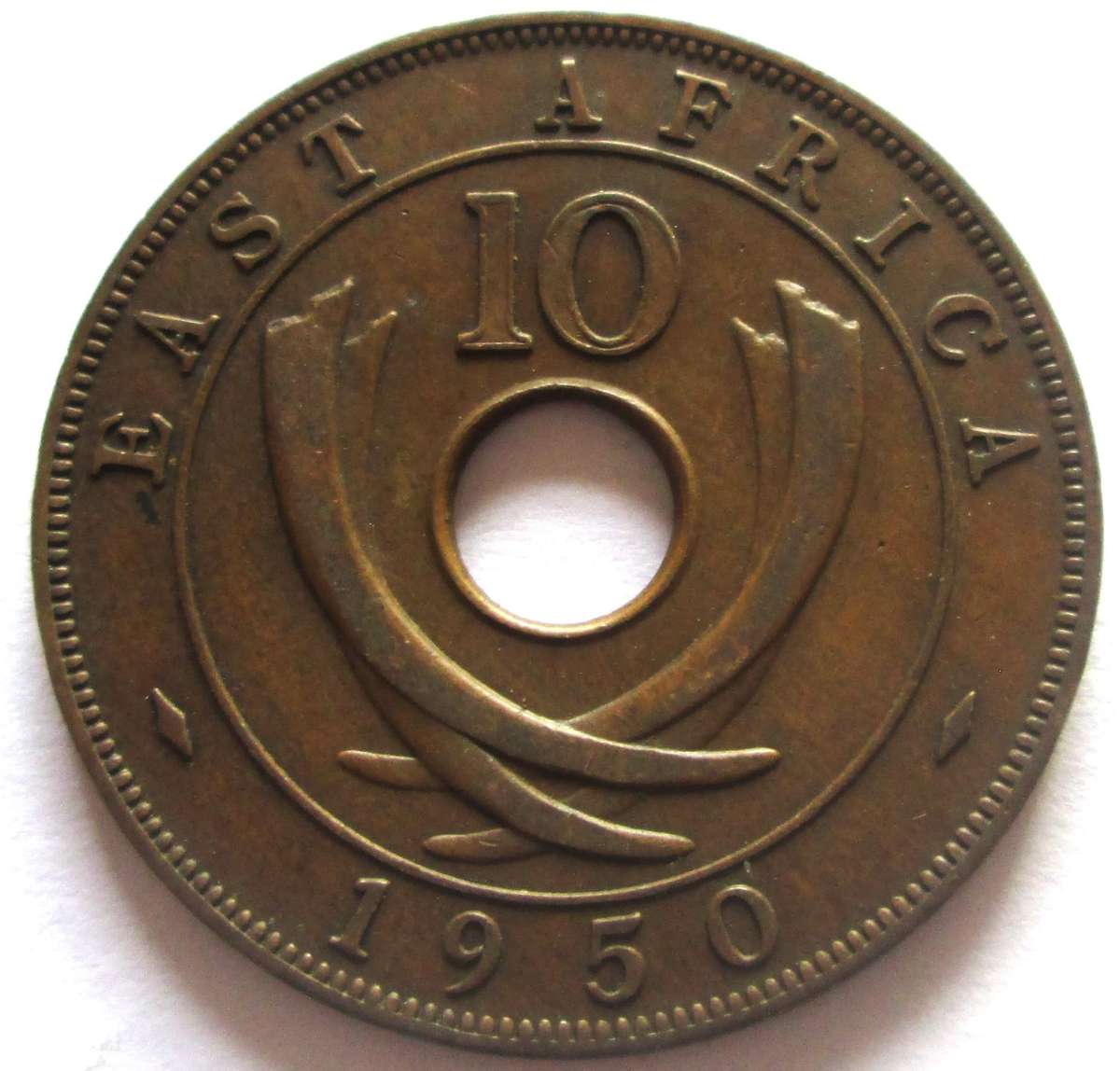 1950 East Africa 10 Cents