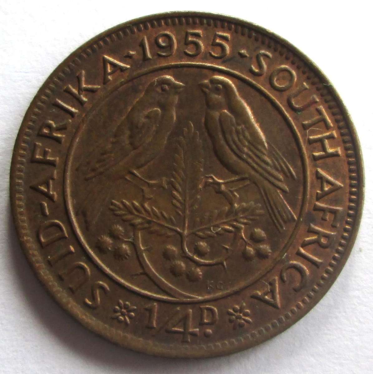 1955 Union of South Africa Quarter Penny