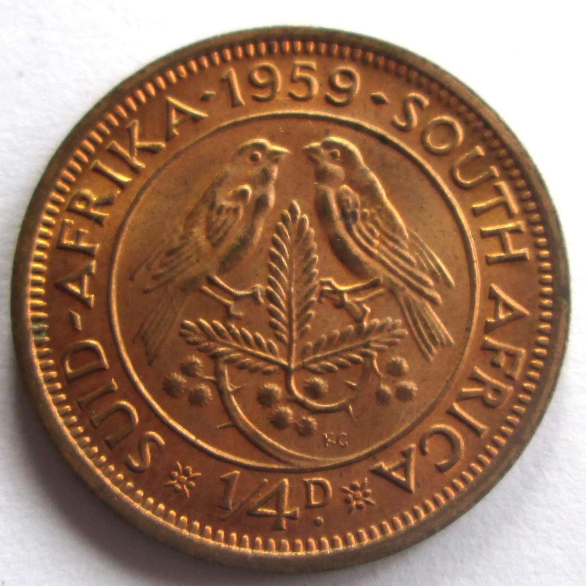 1959 Union of South Africa Quarter Penny