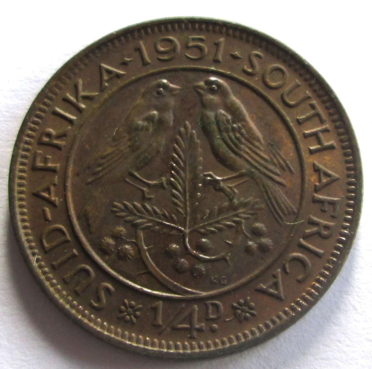 1951 Union of South Africa Quarter Penny