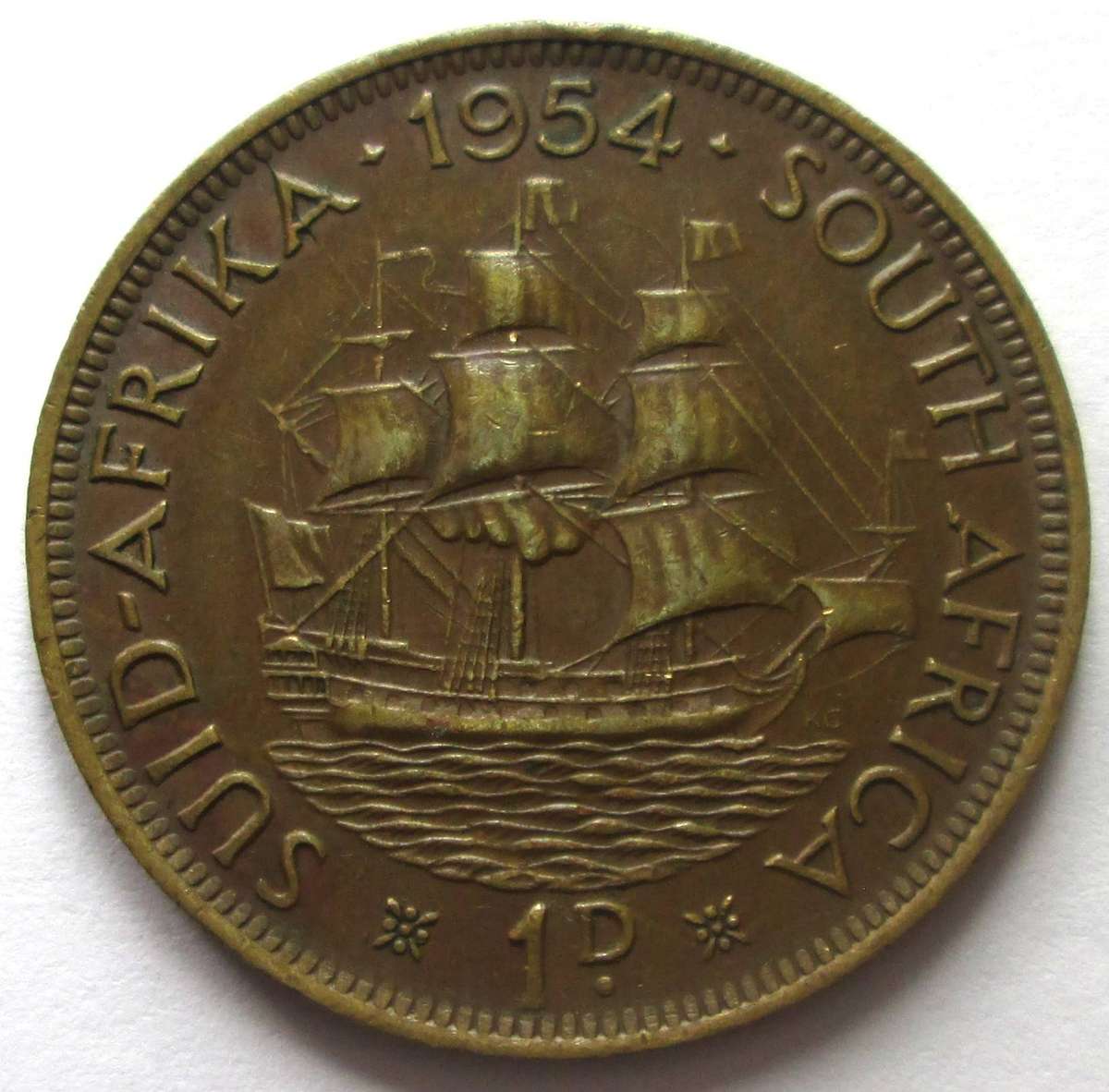1954 Union of South Africa 1 Penny