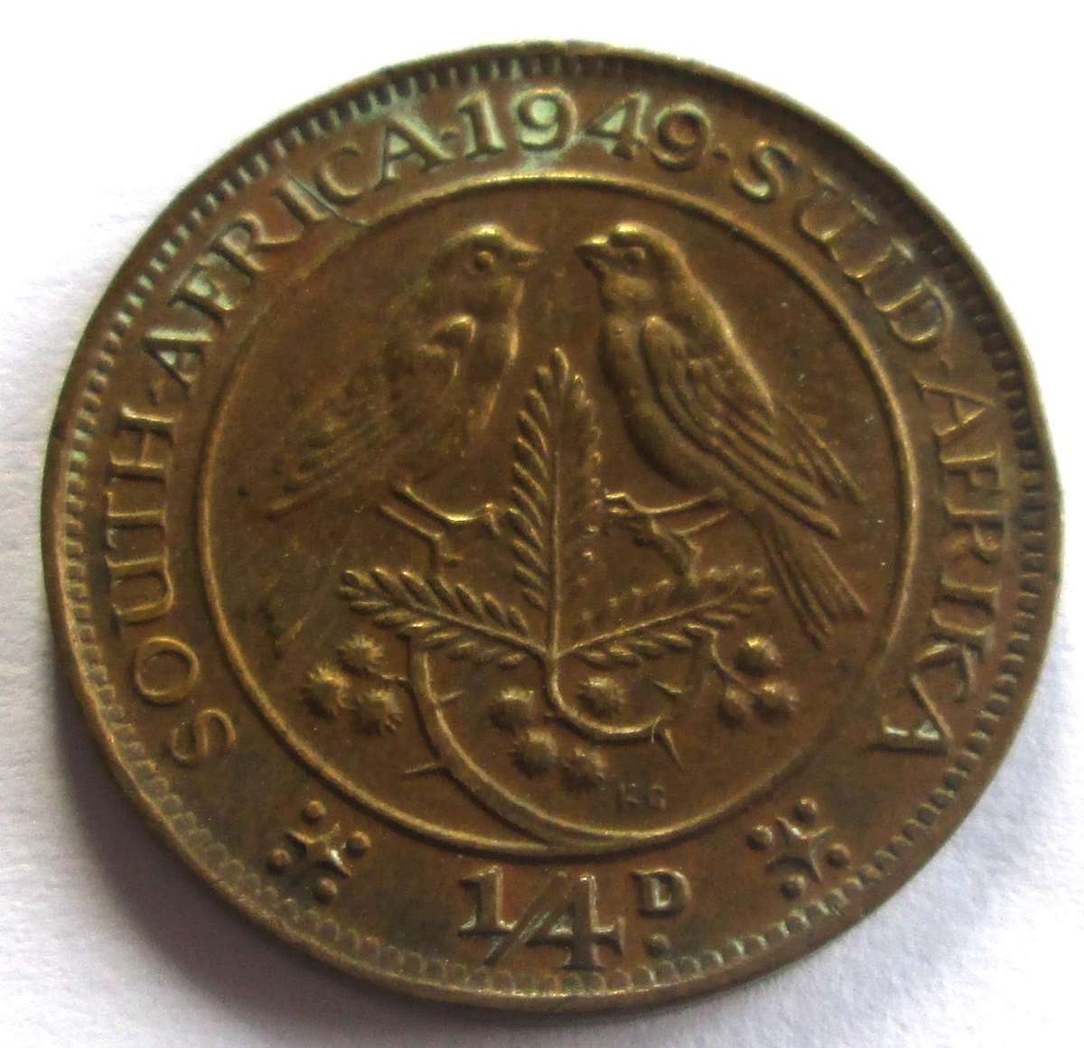 1949 Union of South Africa Quarter Penny