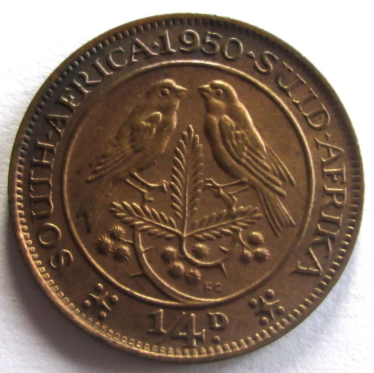 1950 Union of South Africa Quarter Penny