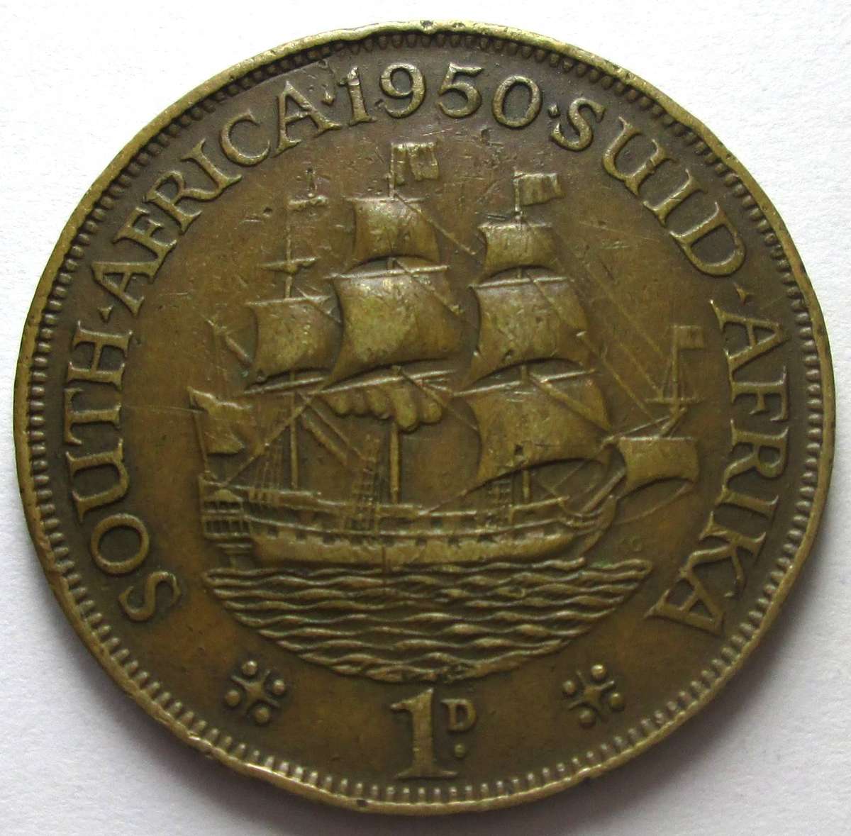 1950 Union of South Africa 1 Penny