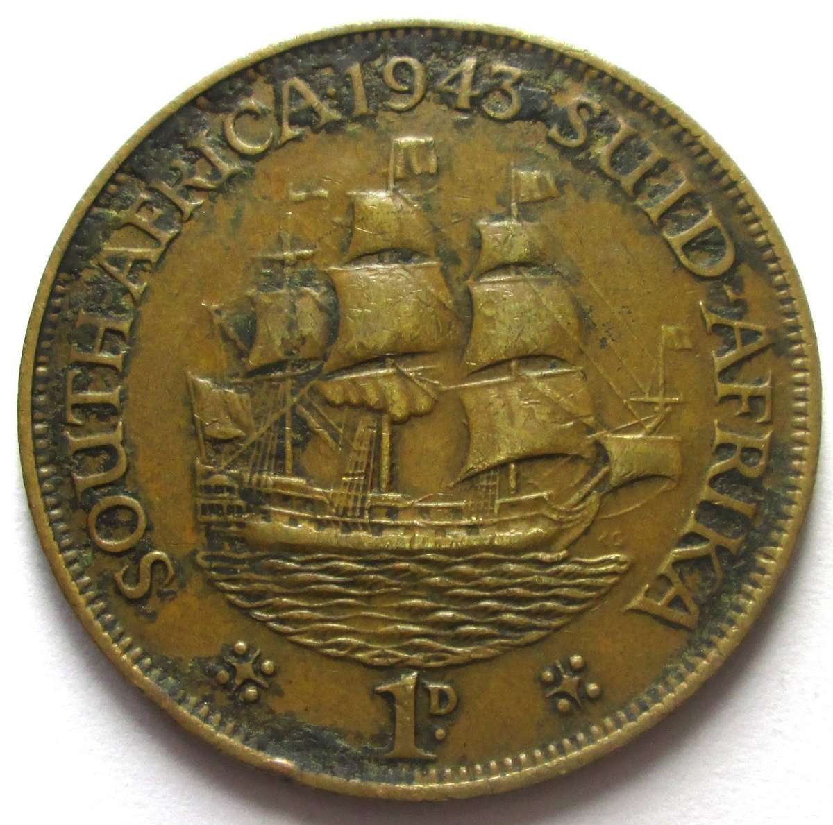 1943 Union of South Africa 1 Penny