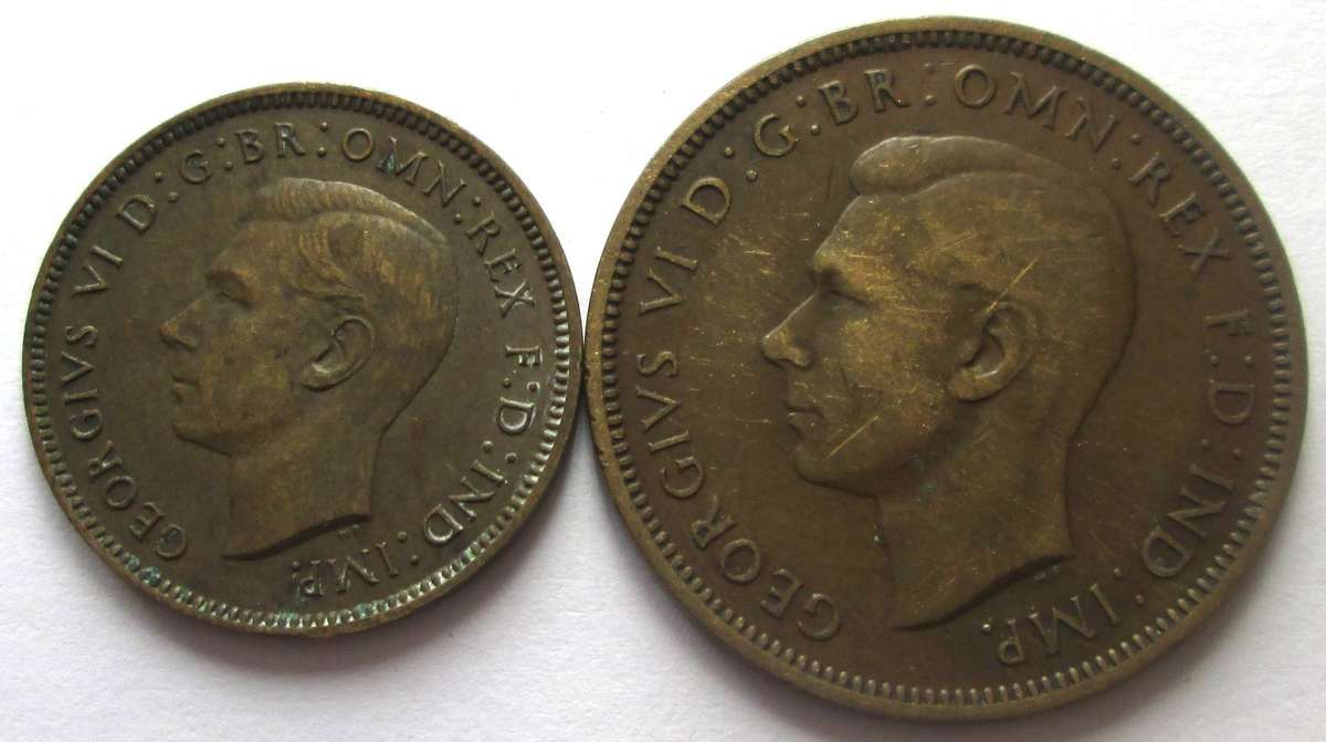 1939 Great Britain Farthing Half Penny