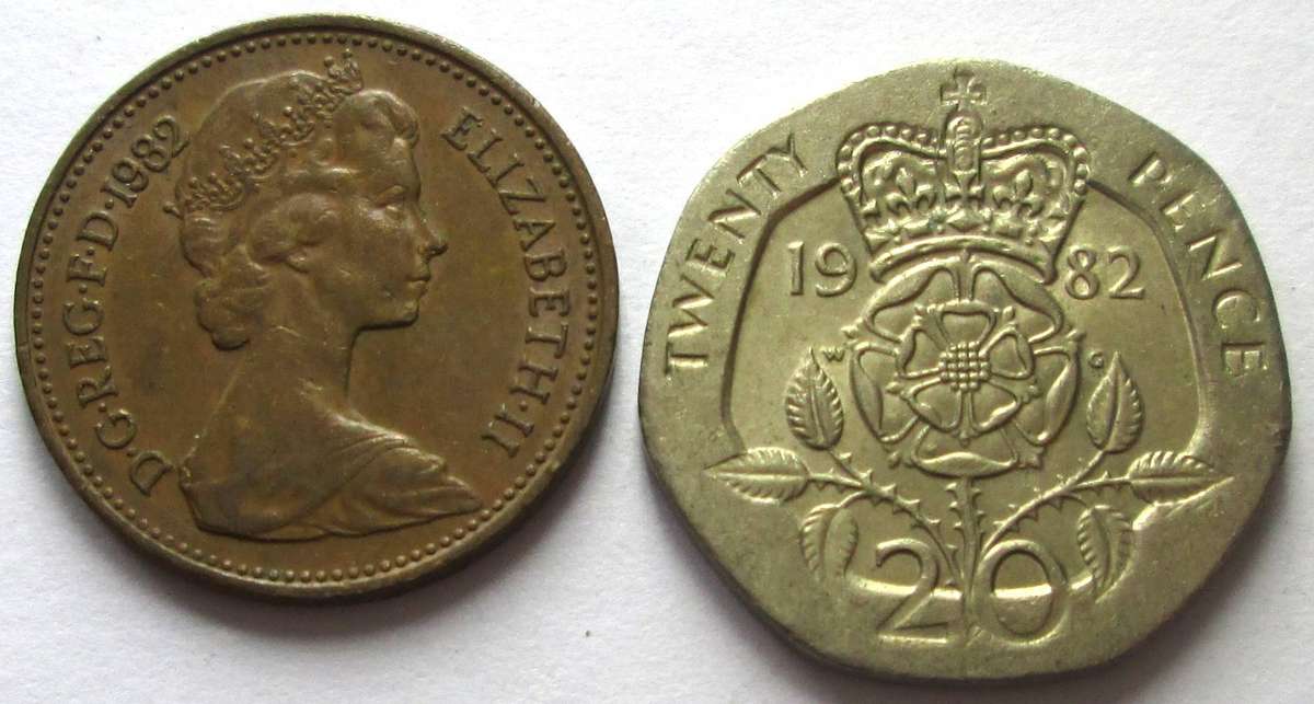1982 Great Britain 1 Penny 20 Pence