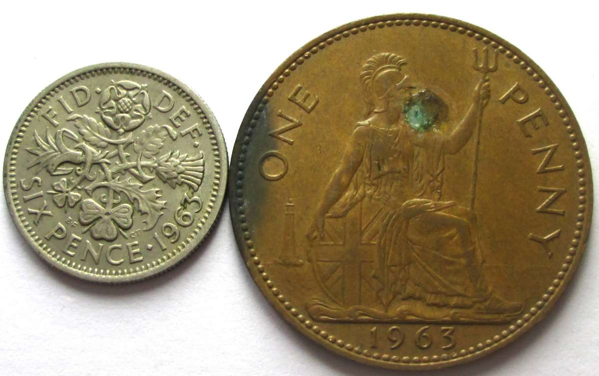 1963 Great Britain 6 Pence 1 Penny