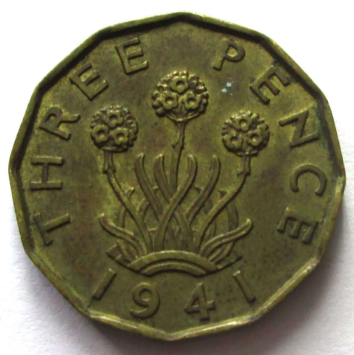 1941 Great Britain 3 Pence