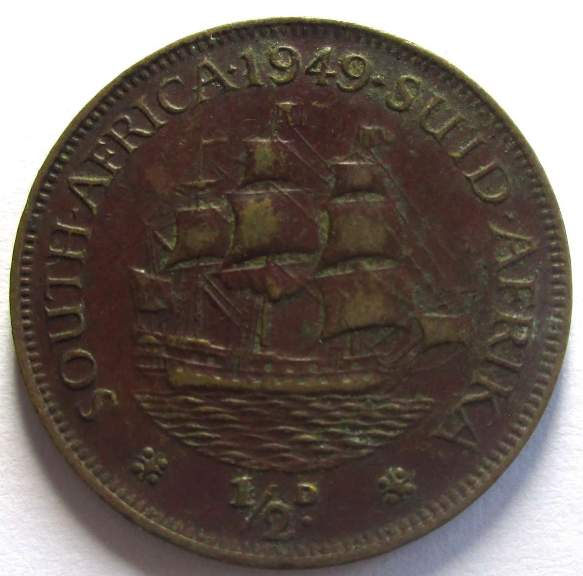 1949 Union of South Africa Half Penny