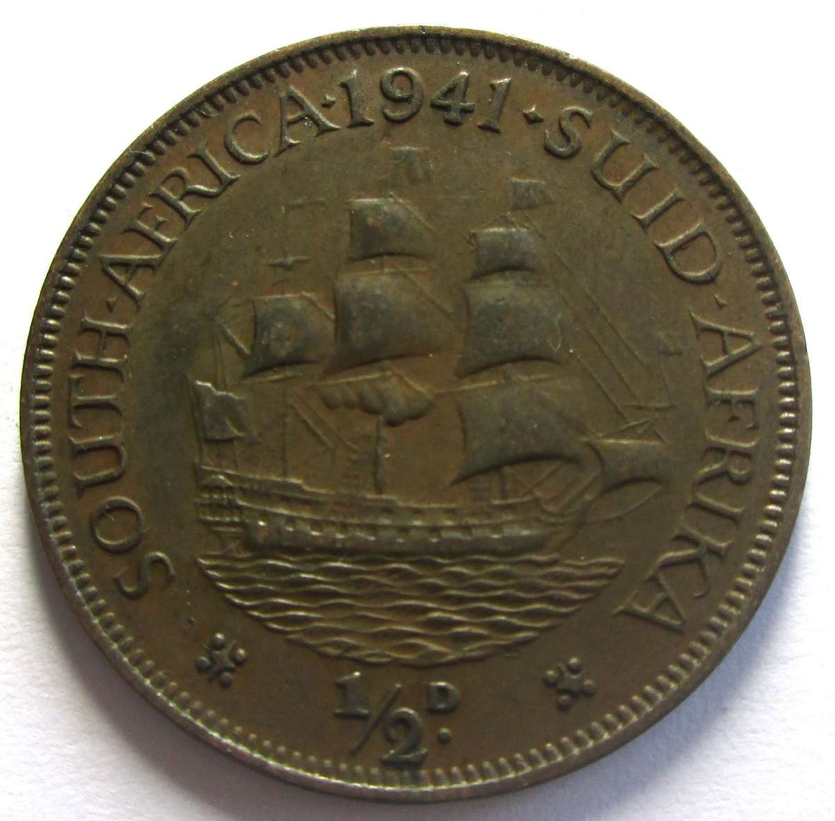 1941 Union of South Africa Half Penny