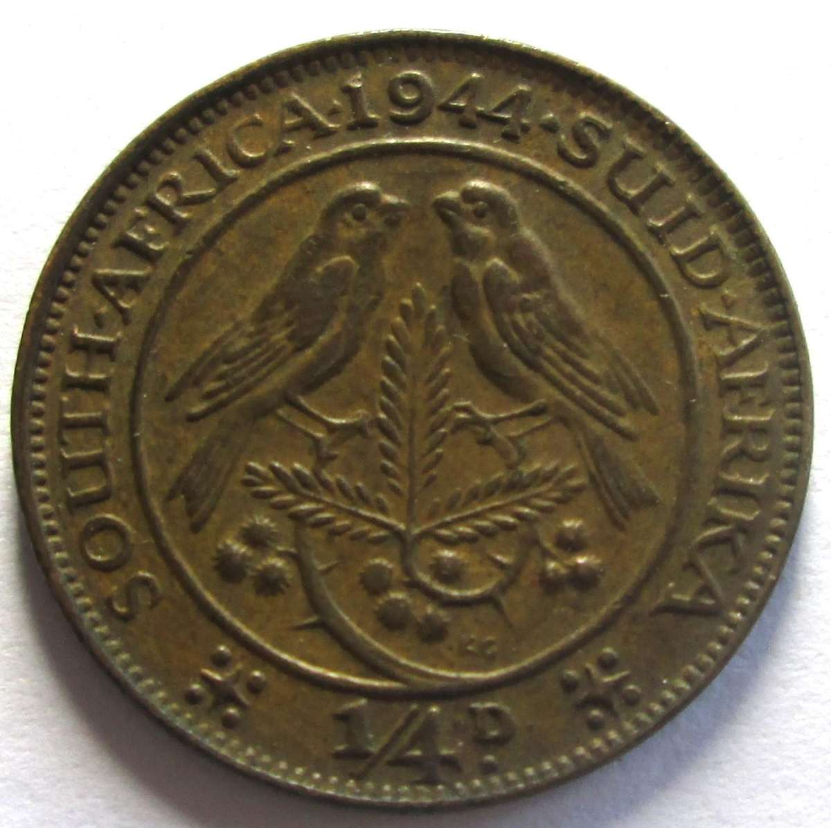 1944 Union of South Africa Quarter Penny