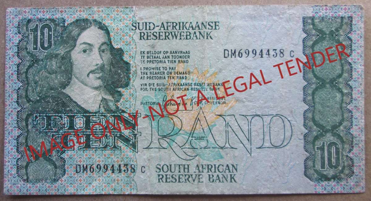 Ten Rand South Africa Serial Nr DM6994438C
