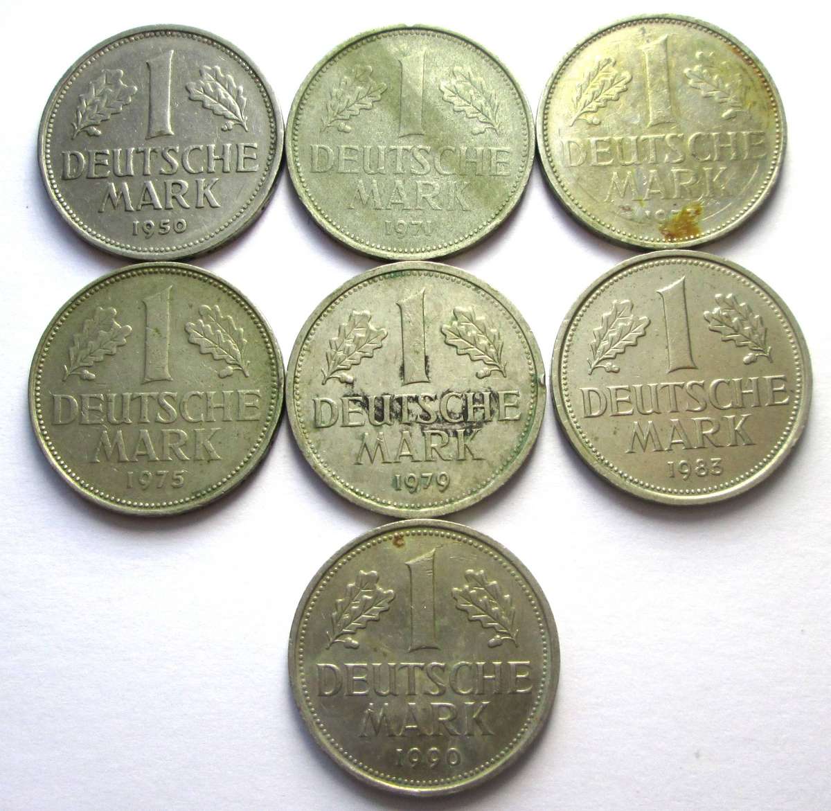 Germany 1 Deutsche Mark Coins