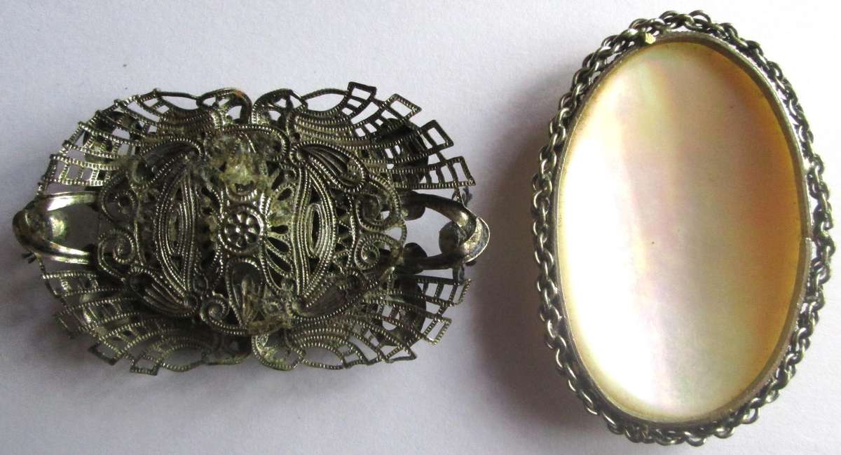 Vintage Mother of Pearl Brooches