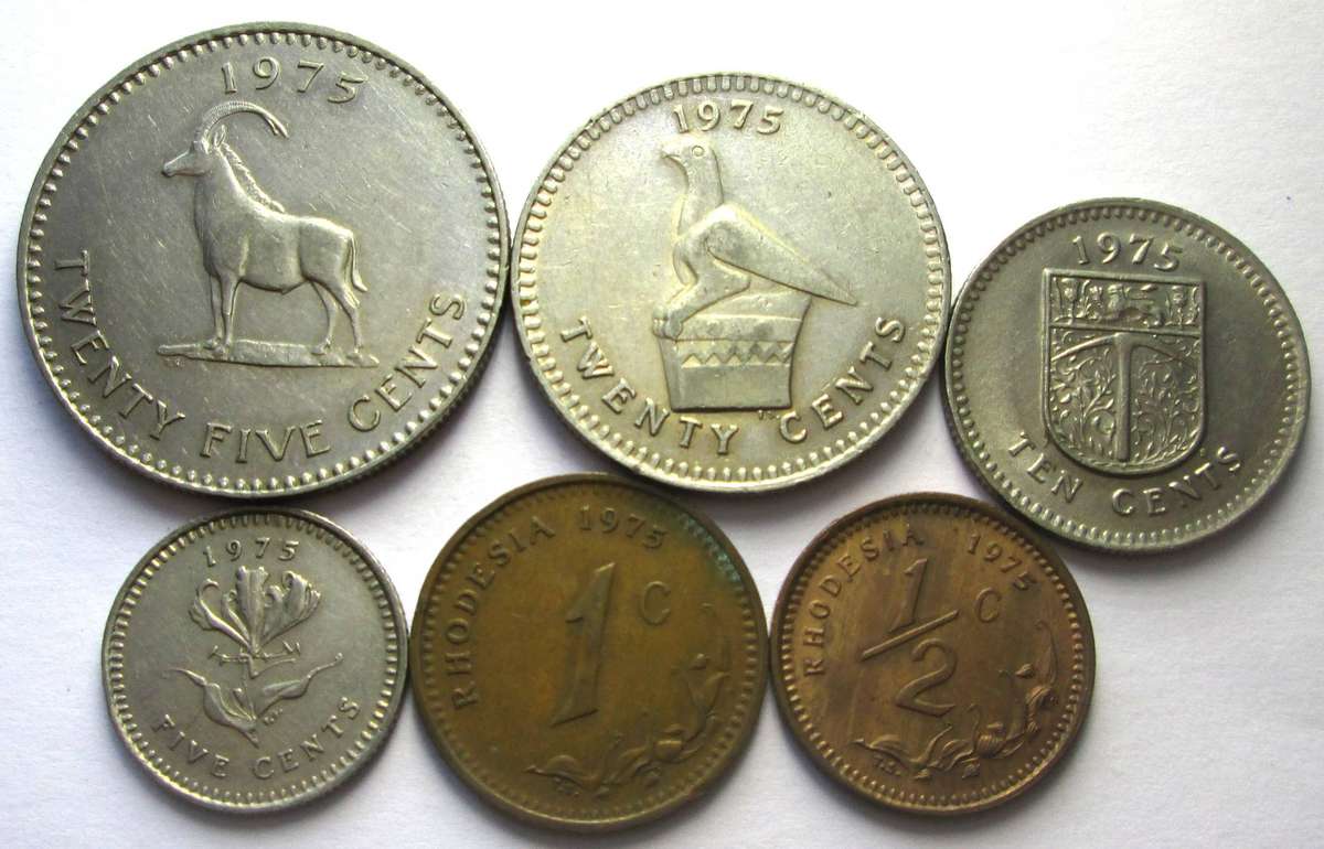 1975 Rhodesia Coins Set
