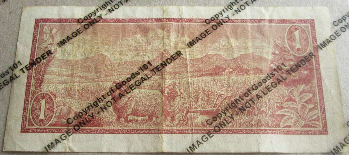 One Rand Republic of South Africa Serial Nr B556 443022
