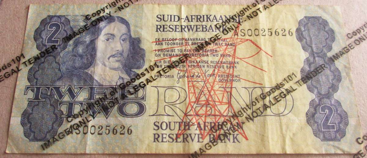 Two Rand Republic of South Africa Serial Nr AS0025626