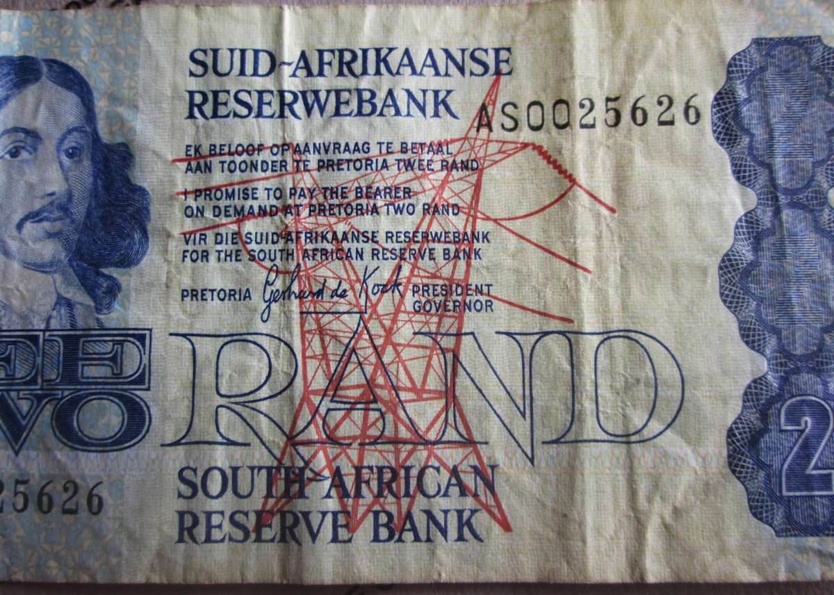 Two Rand Republic of South Africa Serial Nr AS0025626