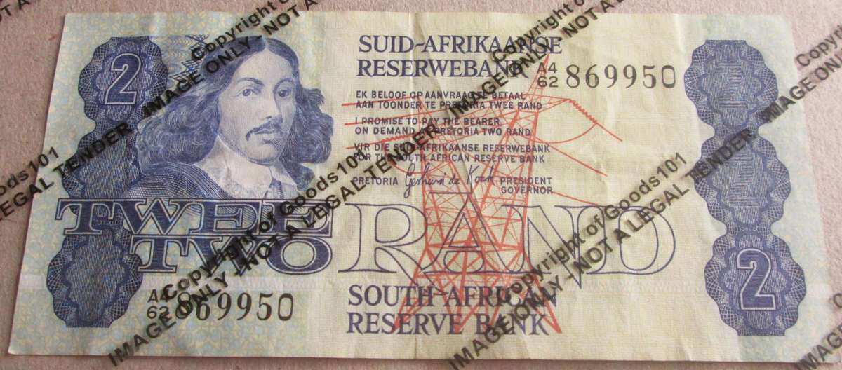 Two Rand Republic of South Africa Serial Nr A4 62 869950