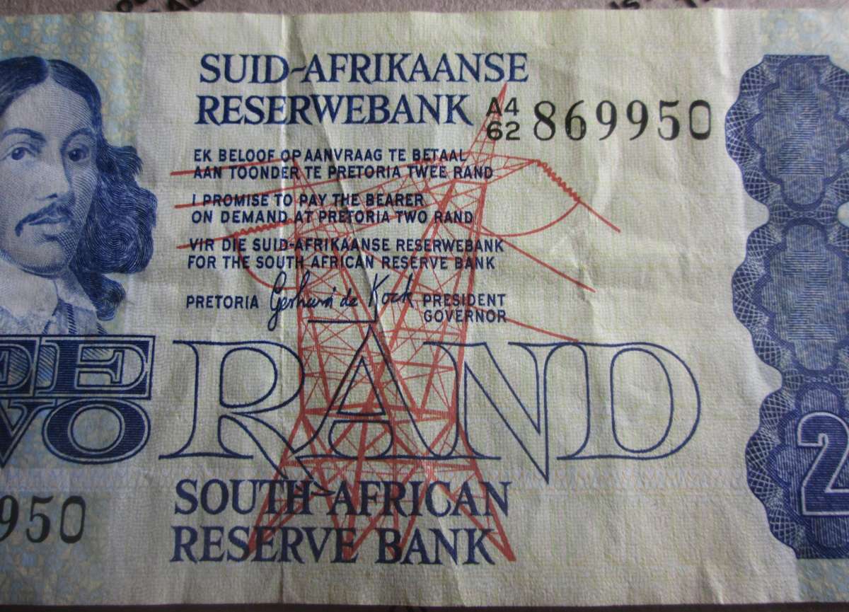 Two Rand Republic of South Africa Serial Nr A4 62 869950