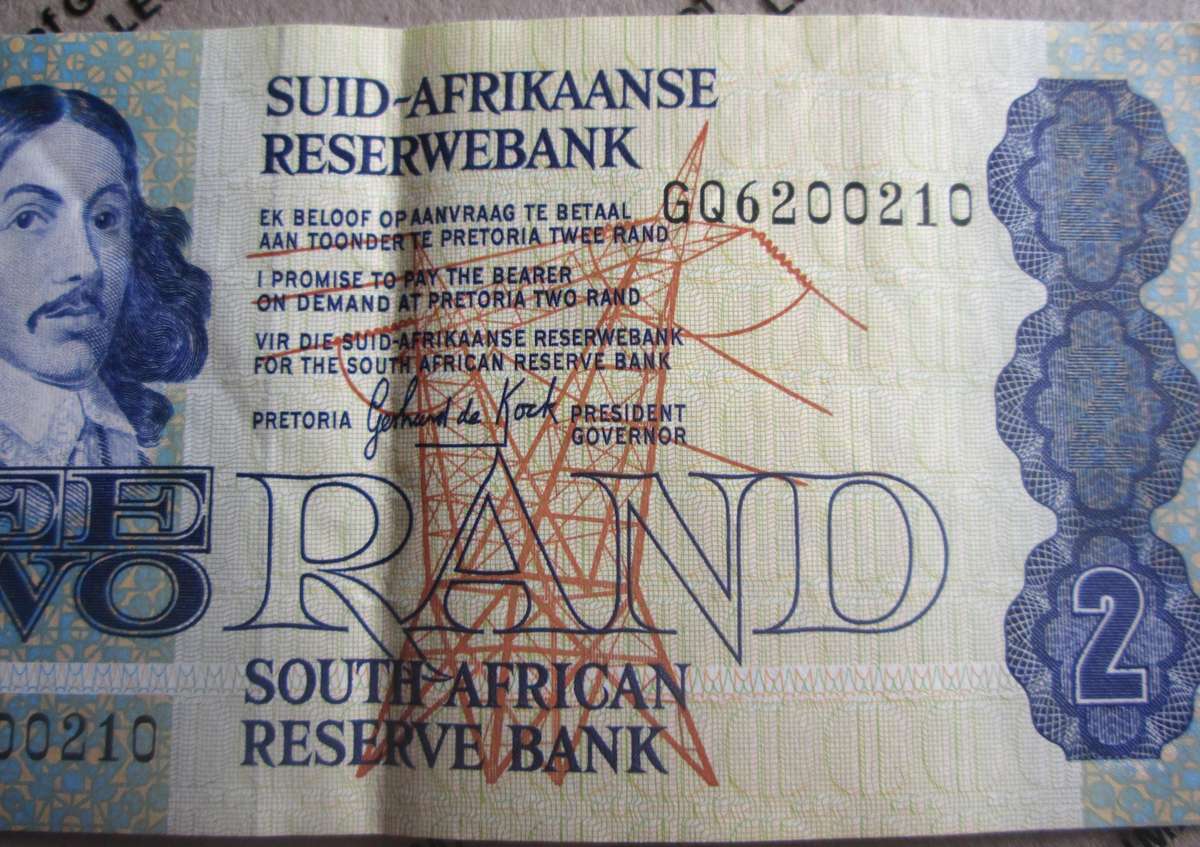Two Rand Republic of South Africa Serial Nr GQ6200210