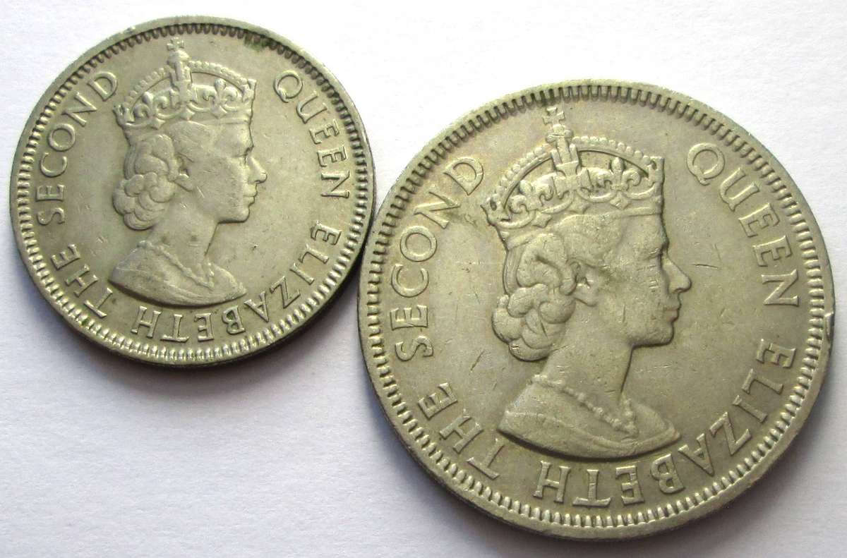 1978 Mauritius Half Rupee 1 Rupee