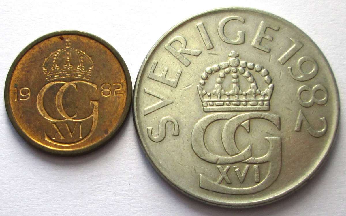 1982 Sweden 5 Ore 5 Kroner