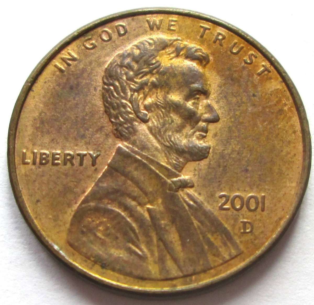 2001 United States of America 1 Cent