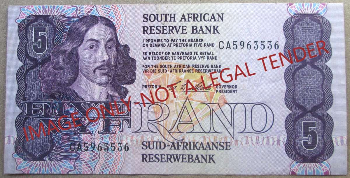 Five Rand South Africa Serial Nr CA5963536