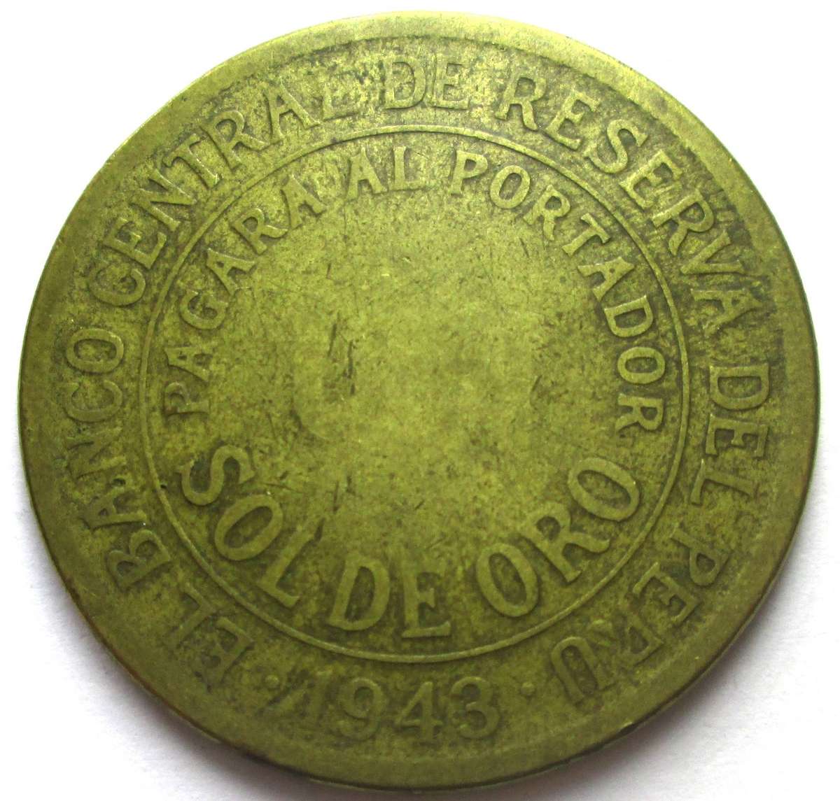 1943 Peru 1 Sol De Oro